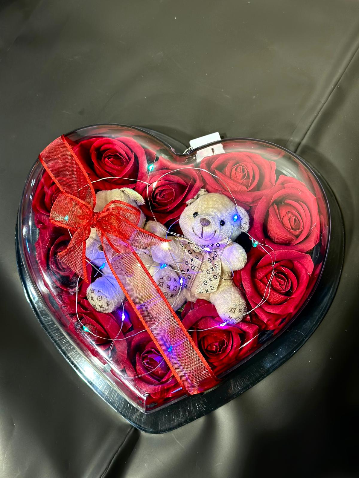 Kalp Kutu Gül-Ayıcık